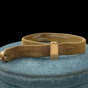 Antique vintage Gold filled 12k GF tassel slider chain charm bracelet ✨️